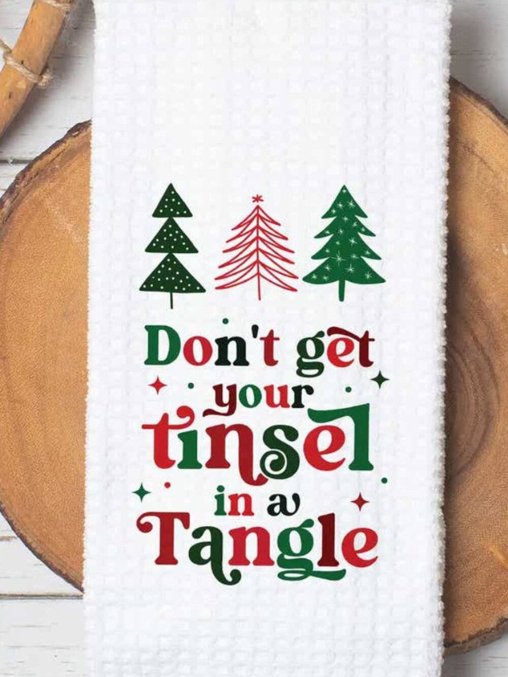 Tinsel In A Tangle Novlety Hand Towel
